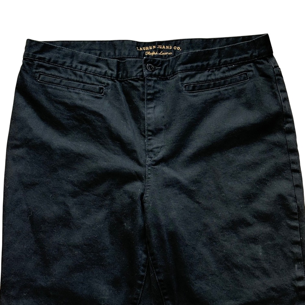 Lauren Jeans‎ Co. Ralph Lauren Black Pants Women's Size 16 Ankle Zipper